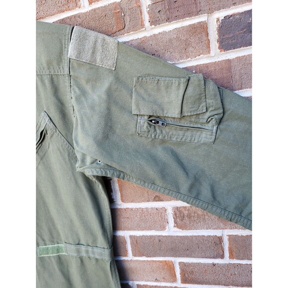 US Air Force Flyers Coveralls Mens 46R Sage Green Flight Suit CWU-27/P Military - Picture 9 of 11